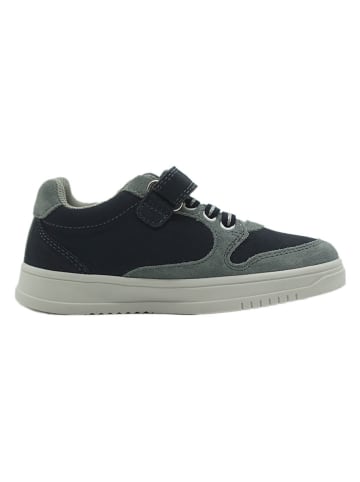 lamino Leder-Sneakers in Dunkelblau/ Hellblau