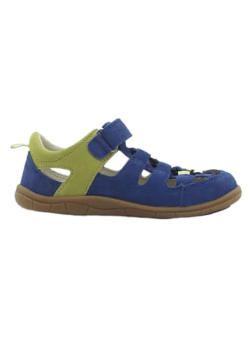 lamino Leren barefootenkelsandalen blauw