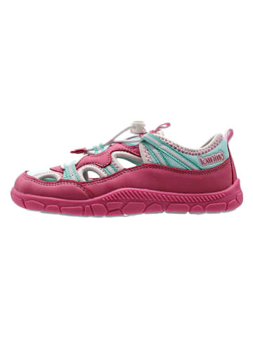 lamino Barfuß-Halbsandalen in Pink/ Türkis