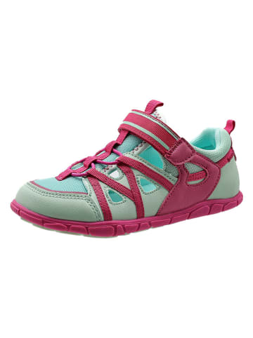 lamino Barfuß-Halbsandalen in Türkis/ Pink