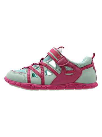 lamino Barfuß-Halbsandalen in Türkis/ Pink