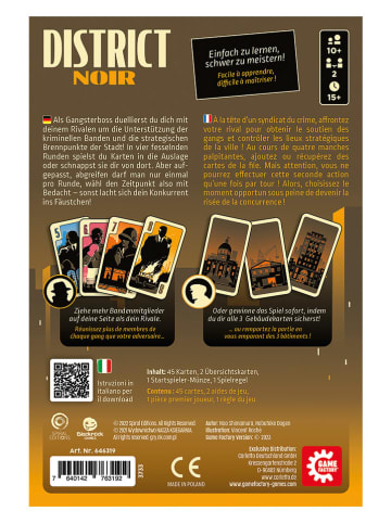 Game Factory Kartenspiel "District Noir" - ab 10 Jahren