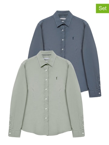 Polo Club 2-delige set: blouses groen/donkerblauw