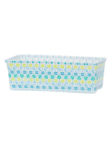 Overbeck and Friends Blumenkörbchen "Nicky" in Hellblau/ Grün - (B)41 x (H)18 x (T)14,5 cm