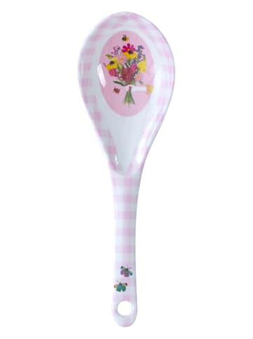 Overbeck and Friends Servierlöffel ''Viola'' in Weiß/ Rosa - (B)21,8 x (H)3 x (T)6,8 cm