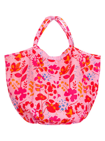 Overbeck and Friends Shopper "Viola" in Rosa/ Rot - (B)63 x (H)45 x (T)29 cm