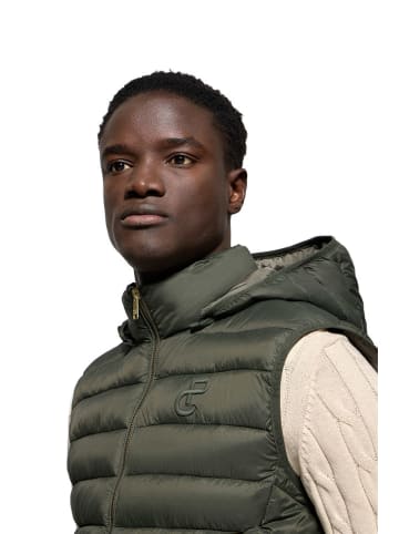 Polo Club Doorgestikte bodywarmer kaki