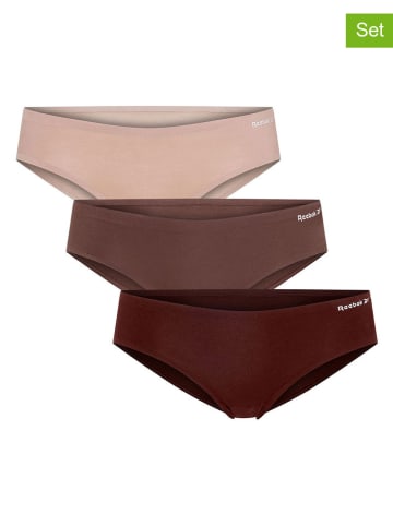 Reebok Figi (3 pary) "Madison" w kolorze beżowo-brązowym