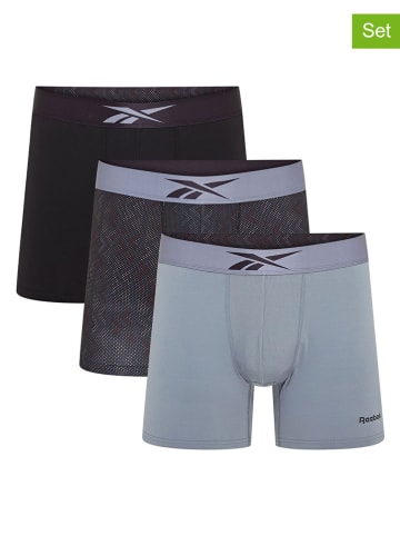 Reebok 3er-Set: Boxershorts "Jennison" in Grau/ Schwarz