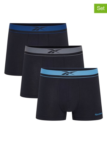 Reebok 3er-Set: Boxershorts "Brock" in Schwarz