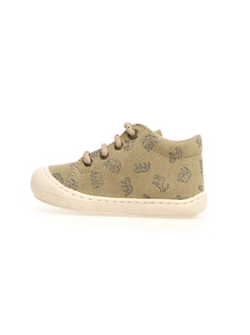Naturino Skórzane buty "Cocoon" w kolorze khaki do nauki chodzenia