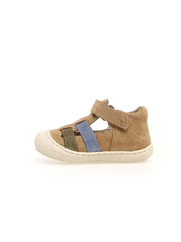 Naturino Leder-Halbsandalen "Bede" in Hellbraun/ Hellblau