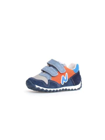Naturino Leder-Sneakers "Sammy 2" in Dunkelblau/ Orange