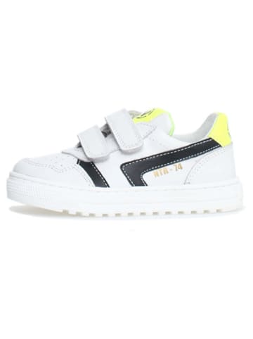 Naturino Skórzane sneakersy "Ceonia" w kolorze biało-żółto-czarnym