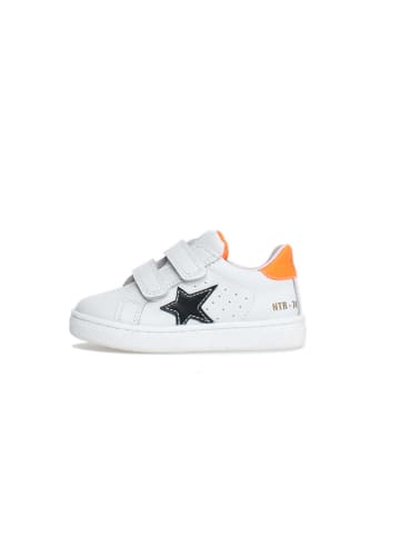 Naturino Leder-Sneakers "Pinn" in Weiß/ Bunt