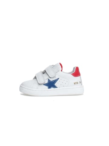 Naturino Leder-Sneakers "Pinn" in Weiß/ Bunt