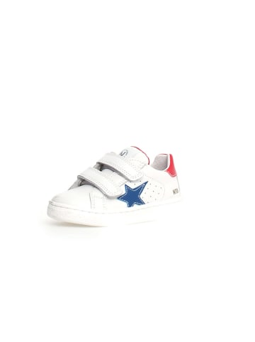 Naturino Leder-Sneakers "Pinn" in Weiß/ Bunt