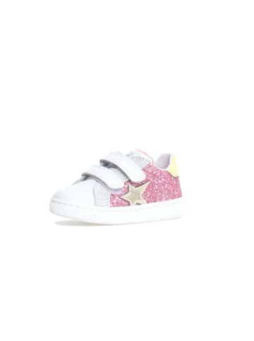 Naturino Leder-Sneakers "Pinn" in Pink/ Weiß