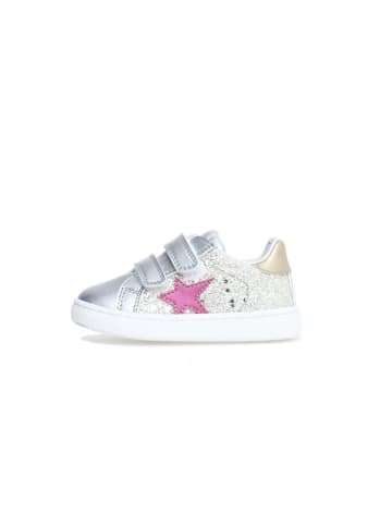 Naturino Leren sneakers "Pinn" zilverkleurig/goudkleurig