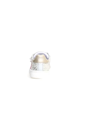 Naturino Leder-Sneakers "Pinn" in Silber/ Gold