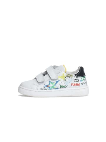 Naturino Leder-Sneakers "Pinn" in Weiß/ Bunt