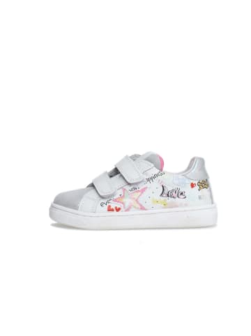 Naturino Leder-Sneakers "Pinn" in Weiß/ Bunt