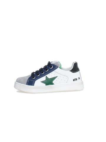 Naturino Leder-Sneakers "Pinn" in Weiß/ Grün