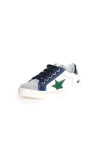 Naturino Leder-Sneakers "Pinn" in Weiß/ Grün