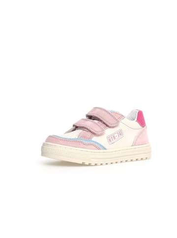 Naturino Skórzane sneakersy "Ariton" w kolorze kremowo-jasnoróżowym