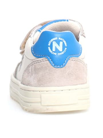 Naturino Skórzane sneakersy "Ariton" w kolorze jasnoróżowo-biało-niebieskim