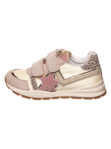 Naturino Leder-Sneakers "Evon" in Beige/ Altrosa