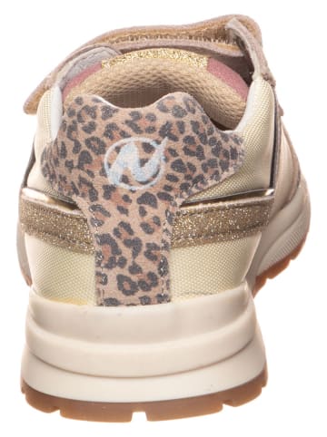 Naturino Skórzane sneakersy "Evon" w kolorze beżowo-szaroróżowym