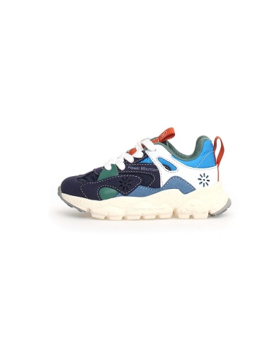 Naturino Leder-Sneakers "Saburo Junior" in Dunkelblau/ Bunt
