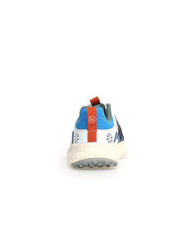 Naturino Skórzane sneakersy "Saburo Junior" w kolorze granatowym ze wzorem