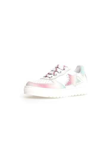 Naturino Leren sneakers "Hess 2" wit/lichtroze/groen