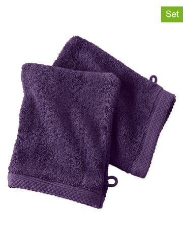Soft by Perle de Coton Myjki (2 szt.) "Epo" w kolorze ciemnofioletowym