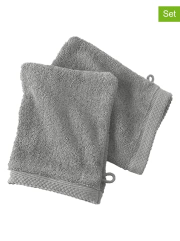 Soft by Perle de Coton 2-delige set: washandjes "Epo" grijs