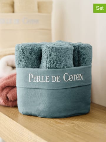 Soft by Perle de Coton 6er-Set: Gästehandtücher in Blaugrau