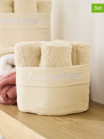 Soft by Perle de Coton Ręczniki (6 szt.) w kolorze kremowym dla gości