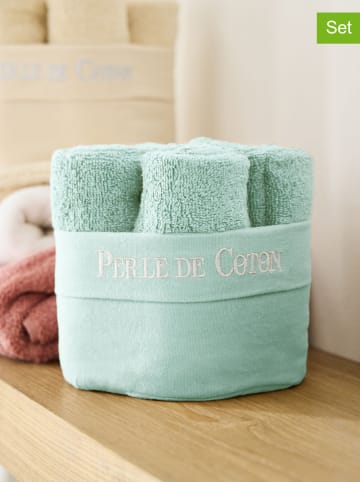 Soft by Perle de Coton Ręczniki (6 szt.) w kolorze miętowym dla gości