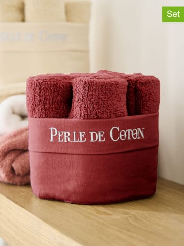 Soft by Perle de Coton 6-delige set: gastendoeken bordeaux