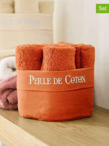 Soft by Perle de Coton 6er-Set: Gästehandtücher in Orange