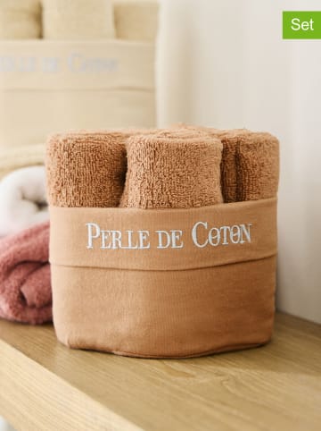 Soft by Perle de Coton 6er-Set: Gästehandtücher in Kamel