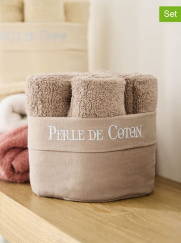 Soft by Perle de Coton Ręczniki (6 szt.) w kolorze szarobrązowym dla gości
