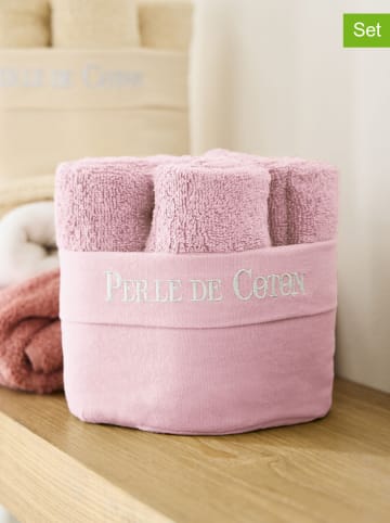 Soft by Perle de Coton Ręczniki (6 szt.) w kolorze jasnoróżowym dla gości