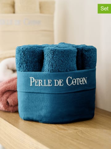Soft by Perle de Coton 6er-Set: Gästehandtücher in Petrol