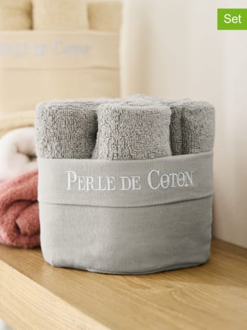 Soft by Perle de Coton 6er-Set: Gästehandtücher in Hellgrau