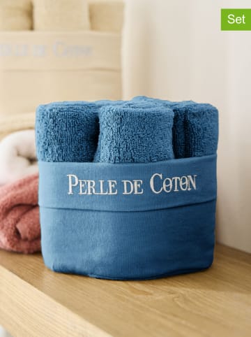 Soft by Perle de Coton 6-delige set: gastendoeken blauw