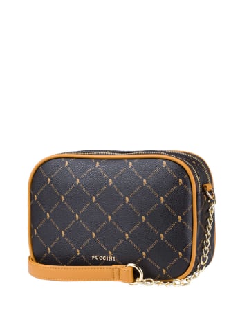 Puccini Umhängetasche "Monogram" in Dunkelblau - (B)25 x (H)17 x (T)8 cm