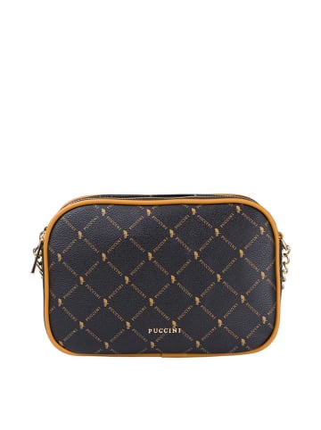 Puccini Umhängetasche "Monogram" in Dunkelblau - (B)25 x (H)17 x (T)8 cm